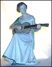 Woman with Guitar, Bing & Grondahl Figurine #1684 MAIN