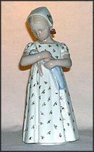 Mary With Doll, White Dress, Bing & Grondahl Figurine #1721w MAIN
