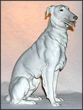 Borzoi, White, Sitting, Bing & Grondahl Figurine #1814 MAIN