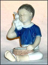 Boy With Rabbit, Bing & Grondahl Figurine #2319 MAIN