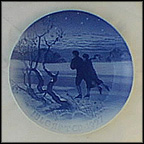 Skating Couple Collector Plate by Achton Friis MAIN