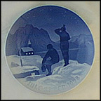 Eskimos Looking At Village Church Collector Plate by Achton Friis MAIN