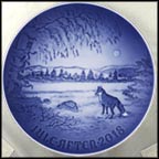 Fox on Christmas Night Collector Plate by Dag Samsund MAIN
