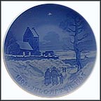 Churchgoers On Christmas Day Collector Plate by Achton Friis MAIN