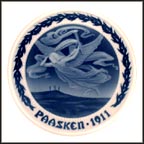 Angel And Mount Calvary Collector Plate by Jens Peter Dahl Jensen MAIN