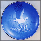 Stork And Nestlings Collector Plate by Henry Thelander MAIN