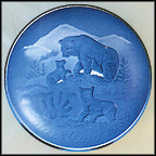 Bear With Cubs Collector Plate by Henry Thelander MAIN