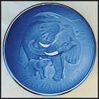 Elephant With Calf Collector Plate by Henry Thelander MAIN