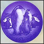 Emperor Penguin With Young Collector Plate by Les Didier MAIN