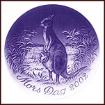 Kangaroo With Young Collector Plate by Finn Clausen MAIN