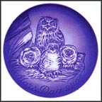 Owl With Young Collector Plate by Finn Clausen MAIN