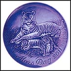 Tiger With Cubs Collector Plate by Finn Clausen MAIN