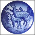 Alpaca with Baby Collector Plate by Allan Therkelsen MAIN