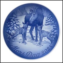 Moose and Calves Collector Plate by Dag Samsund MAIN