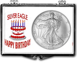1995 Birthday Cake American Silver Eagle Gift Display THUMBNAIL