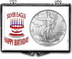 1999 Birthday Cake American Silver Eagle Gift Display THUMBNAIL
