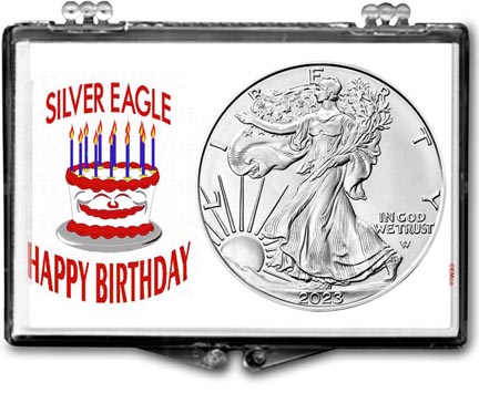 Birthday Cake American Silver Eagle Gift Display LARGE