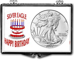 Birthday Cake American Silver Eagle Gift Display for the year 2023 THUMBNAIL