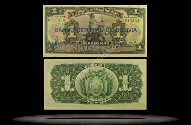 Bolivia Banknote, 1 Boliviano, ND (1929), P#112 MAIN