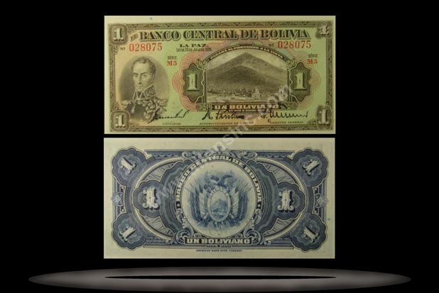 Bolivia Banknote, 1 Boliviano, L.20.7.1928, P#118a MAIN