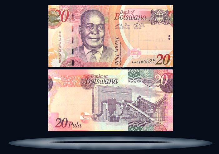 Botswana Banknote, 20 Pula, 2009, P#31 MAIN