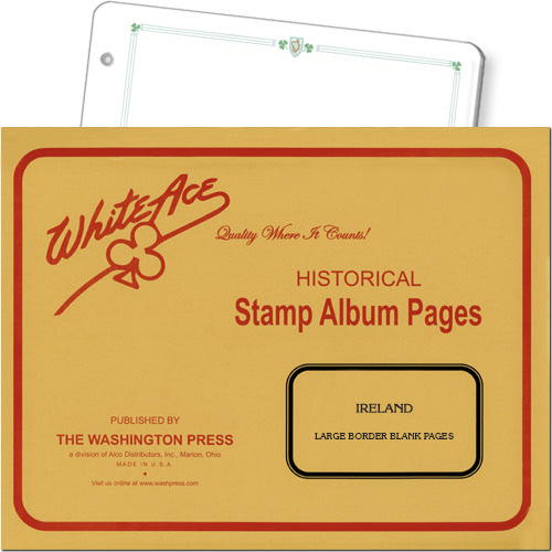 White Ace Blank Pages - Ireland, Large Border, pack of 10 MAIN
