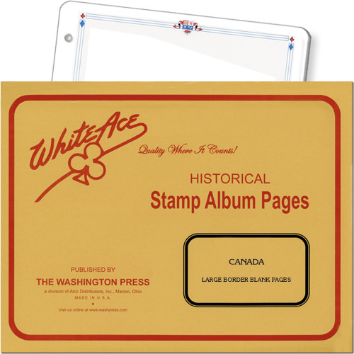 White Ace Blank Pages - Canada, Large Border, pack of 10 MAIN