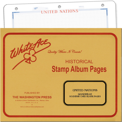 White Ace Quadrille Blank Pages - United Nations Souvenir Cards, pack of 10 MAIN