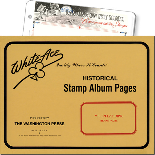 White Ace Blank Pages - Moon Landing, pack of 10 MAIN