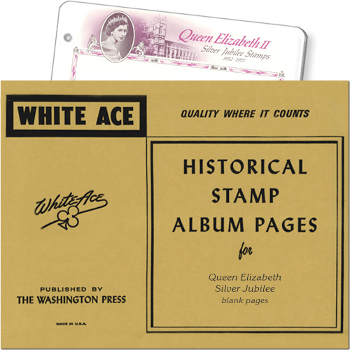White Ace Blank Pages - Queen Elizabeth Silver Jubilee, pack of 10 MAIN