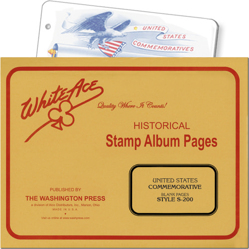 White Ace Blank Pages - U.S. Commemoratives, Eagle Top, pack of 15 MAIN