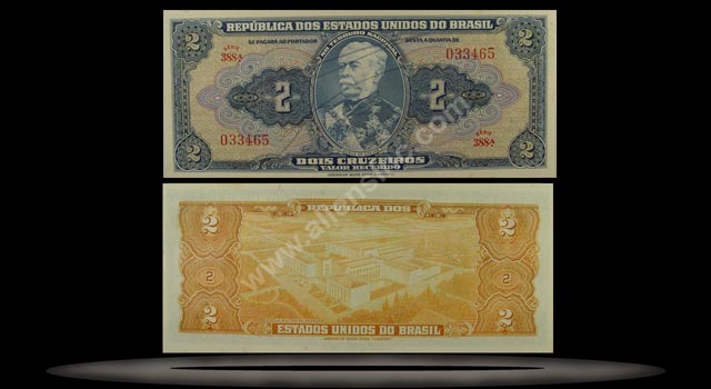 Brazil Banknote, 2 Cruzeiros, ND (1943), P#133 MAIN