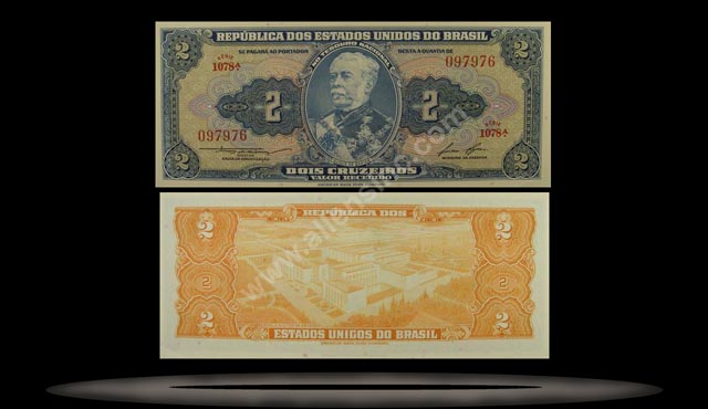 Brazil Banknote, 2 Cruzeiros, ND (1958), P#151b MAIN