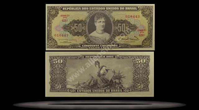 Brazil Banknote, 50 Cruzeiros, ND (1963), P#179 MAIN