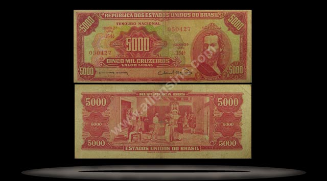 Brazil Banknote, 10,000 Cruzeiros, ND (1966), P#182Ba MAIN