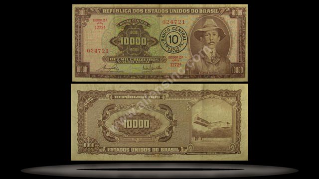 Brazil Banknote, 10 Cruzeiros Novos, ND (1967), P#189b MAIN