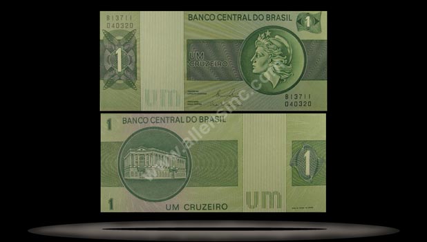 Brazil Banknote, 1 Cruzeiro, ND (1970-72), P#191a MAIN