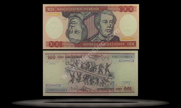 Brazil Banknote, 100 Cruzeiros, ND (1981), P#198a MAIN