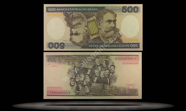 Brazil Banknote, 500 Cruzeiros, ND (1981), P#200a MAIN