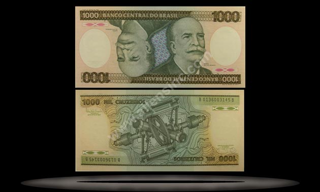 Brazil Banknote, 1000 Cruzeiros, ND (1981), P#201a MAIN