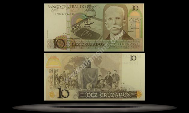 Brazil Banknote, 10 Cruzados, ND (1987), P#209b MAIN