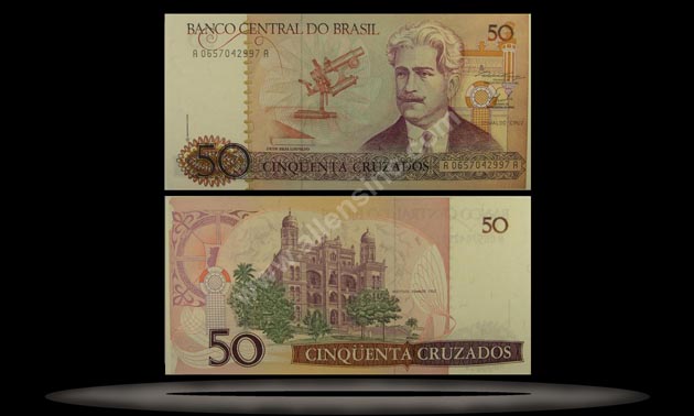 Brazil Banknote, 50 Cruzados, ND (1986), P#210a MAIN