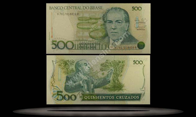 Brazil Banknote, 500 Cruzados, ND (1988), P#212d MAIN