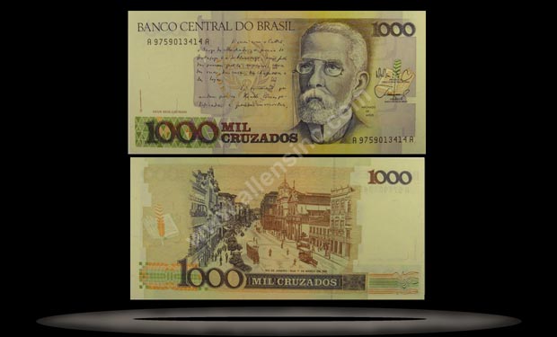 Brazil Banknote, 1000 Cruzados, ND (1988), P#213b MAIN
