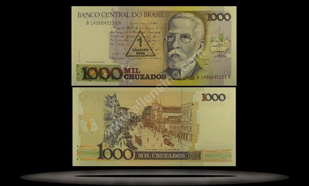 Brazil Banknote, 1 Cruzado Novo, ND (1989), P#216b MAIN