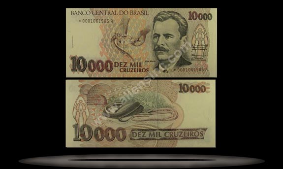 Brazil Banknote, 10,000 Cruzeiros, ND (1993), P#233c MAIN