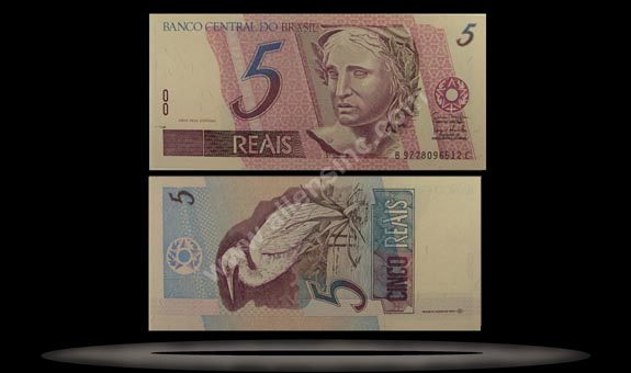 Brazil Banknote, 5 Reais, ND (1997), P#244Ah MAIN
