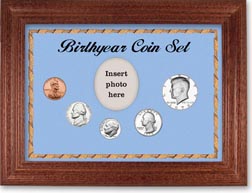 1979 Birth Year Coin Gift Set with a blue background and cherry frame THUMBNAIL