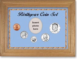 1978 Birth Year Coin Gift Set with a blue background and wheat frame THUMBNAIL