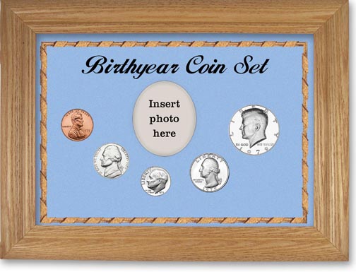 1979 Birth Year Coin Gift Set with a blue background and wheat frame MAIN